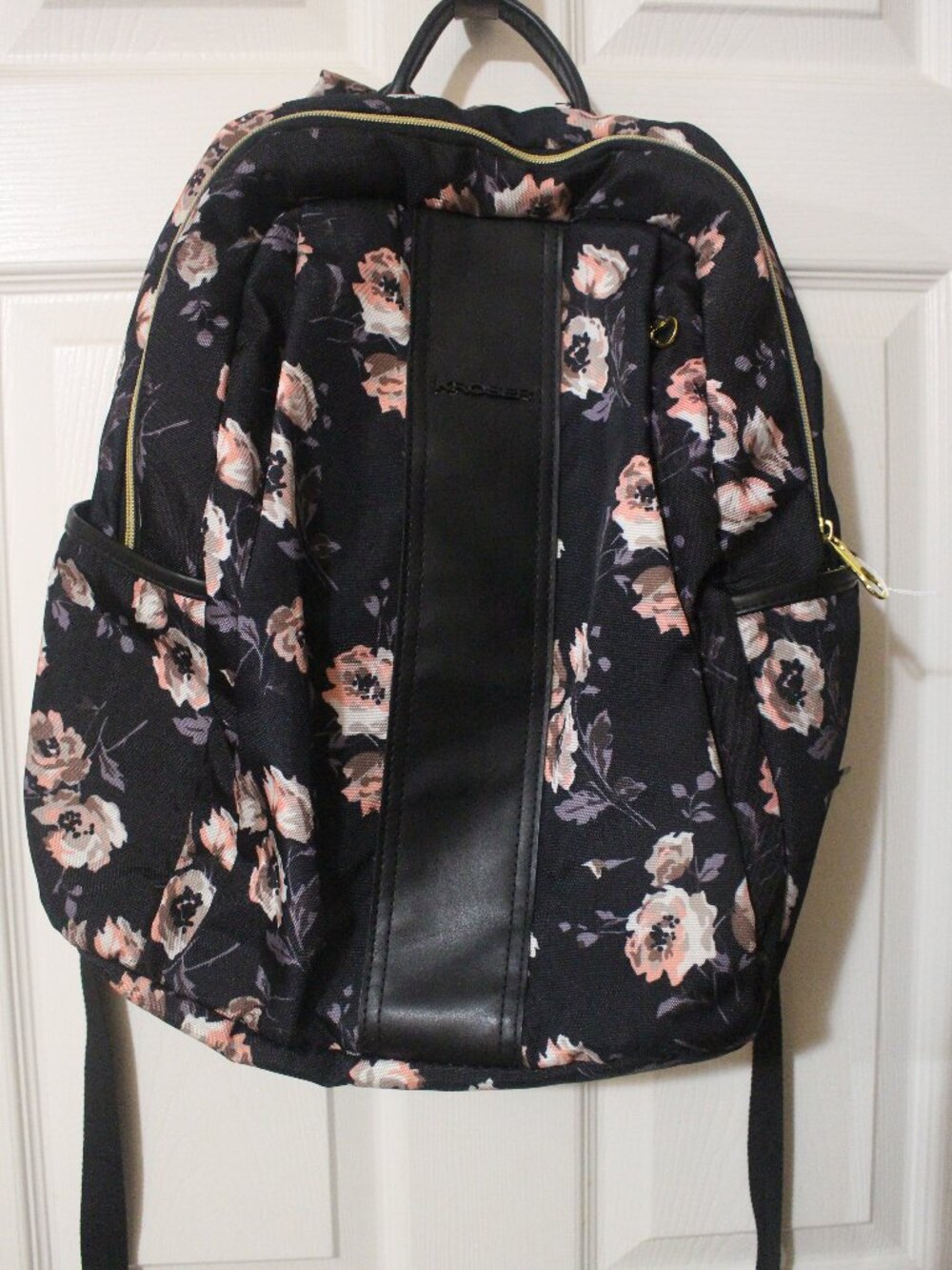 KROSER Black Pink Floral Backpack Travel School Work Bag 0089